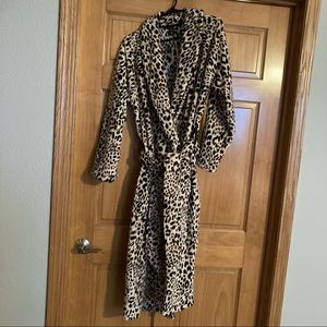 Victoria’s Secret long plush leopard robe